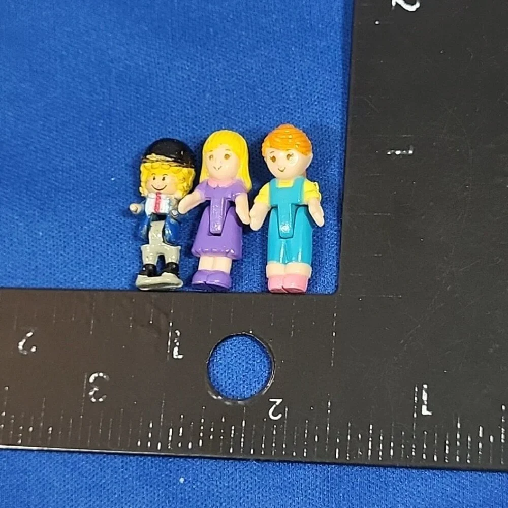 Vintage 90s Bluebird Polly Pocket Dolls Lot Of 3 Mini Figures‎
